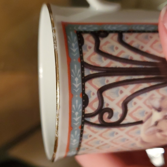 Vintage Russ Berrie Cat watching gold fish mug - Picture 8 of 9